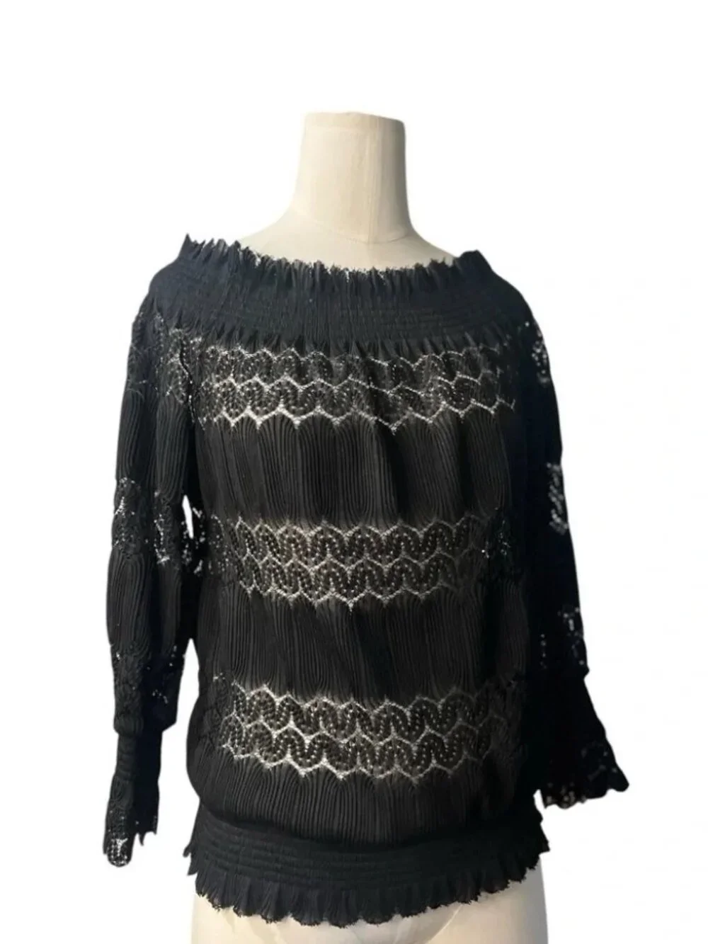 NWT Anthropologie Deletta Riley Off the Shoulder Top Womens Size XS